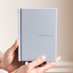 Linen Bound Pocket Journal | Luna Blue | Bullet Linen Bound Pocket Journal | Luna Blue | Bullet
